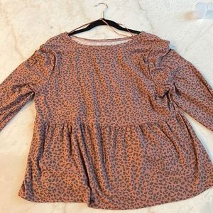 Pink Rose Peplum top